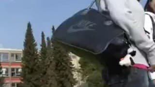 Young Girl squirts after being fucked in public place