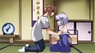 Young slut in lingerie is fucked by a big guy