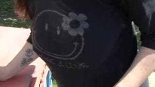 Young woman would accept without money.